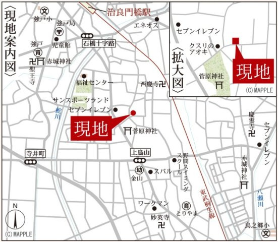 新築戸建・建売　太田市第4鳥山上町　Livele Garden　全2棟　の地図