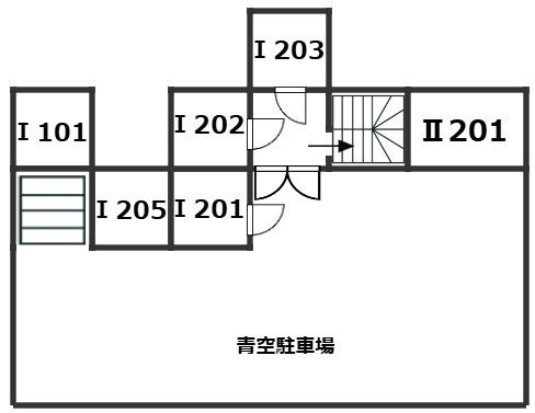 田辺ビューローヒルズⅡの区画図