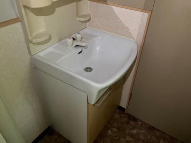 竹味マンションの洗面所|ゆったりとスペースのある洗面所