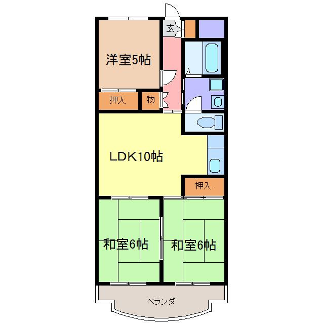 明正雅ハイツの間取り