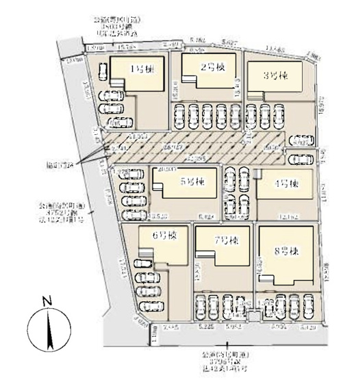 【区画図】 | 寄居町露梨子　Livele Garden.s　新築戸建　全8棟　7号棟