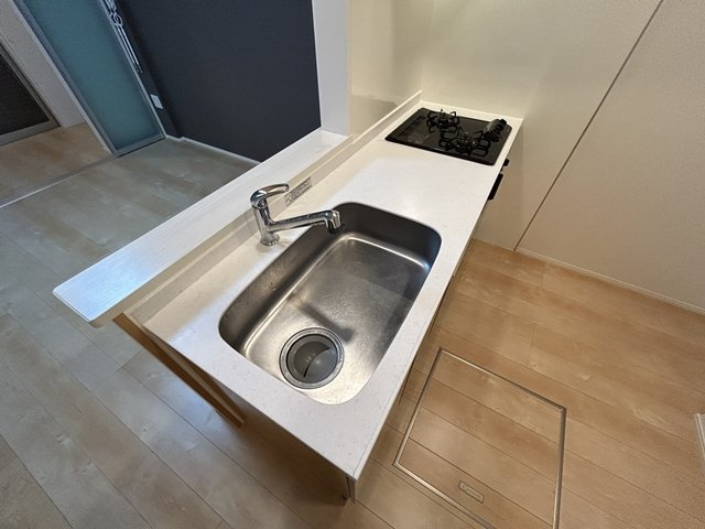 前橋市朝倉町のアパートのキッチン