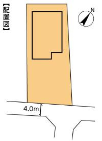 野田市柳沢　中古戸建　令和3年築の区画図|南東側4ｍ公道