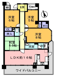 【間取り】 | ■新規専任物件■藤和ライブタウン茨木南春日丘３番館 | ■南・東・北の三方角住戸・陽当たり・通風・眺望良好です 
