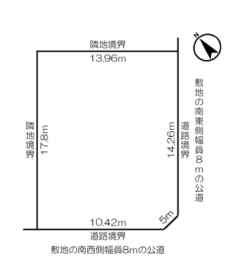 【区画図】 | 網走郡美幌町中古住宅
