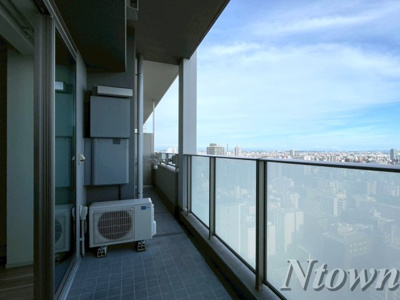 【バルコニー】 | プラウドタワー名古屋栄 | 外からの目が気にならないバルコニーで洗濯物が干せます