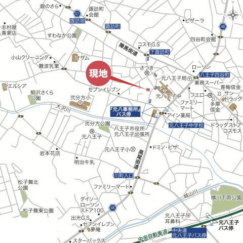 祝：成約済み　八王子市　大楽寺町　新築戸建て　２４−２期の地図|～仲介手数料無料☆八王子ひなた不動産～八王子市大楽寺町　新築戸建て