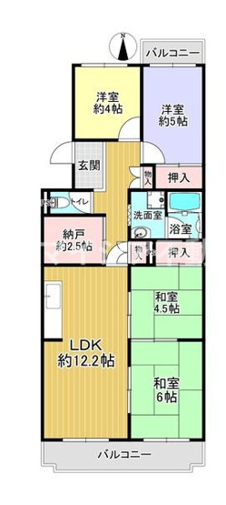 【間取り】 | オリーブハイツ枚方長尾　3号棟