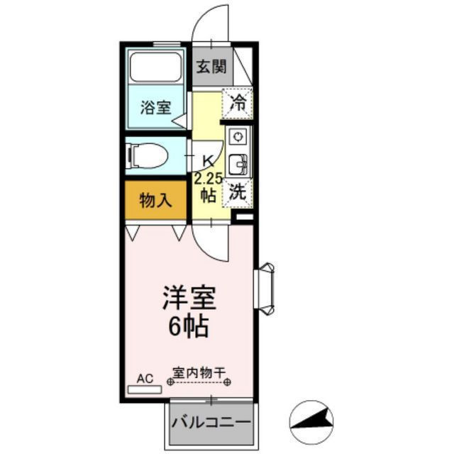 岐阜市柳津町上佐波３丁目のアパートの間取り