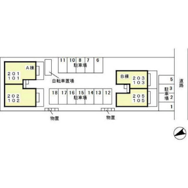 メルベーユ翔の駐車場