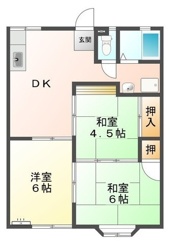【間取り】 | 吉井ハイツ　Ｃ棟