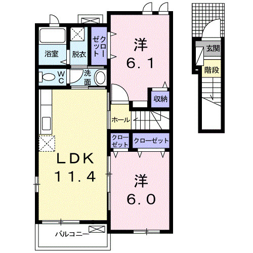 リバーサイド西浜Ａの間取り