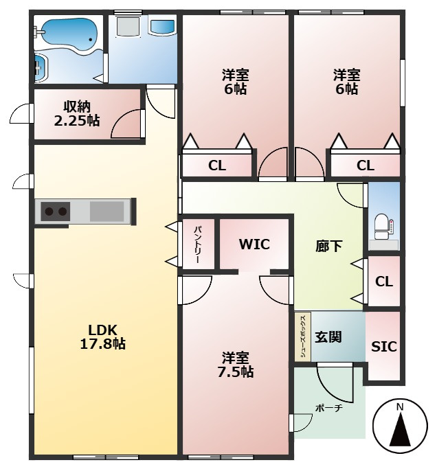 瀬戸市品野町6丁目プロジェクト　角地の参考プラン