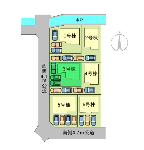 【区画図】 | リーブルガーデン.S高崎市石原町第24ー③ | 片岡小学校まで徒歩3分！片岡中学校まで徒歩10分圏内とお子様の通学も安心！
JR高崎駅まで1.7Kmと駅の利用便利！