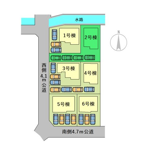【区画図】 | リーブルガーデン.S高崎市石原町第24ー② | 片岡小学校まで徒歩3分！片岡中学校まで徒歩10分圏内とお子様の通学も安心！
JR高崎駅まで1.7Kmと駅の利用便利！