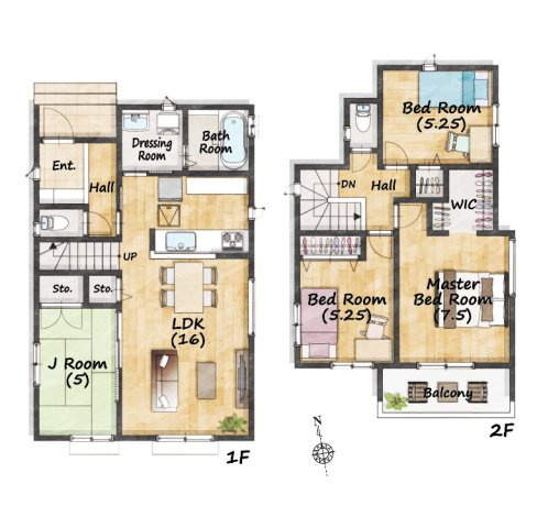 ハートフルタウン読谷村長浜　A号棟の間取り|間取り
