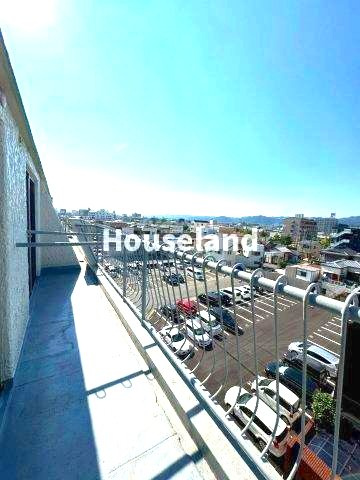 中之島グランドマンションのバルコニー