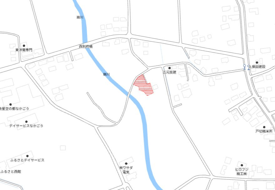 都城市豊満町の売地の土地図