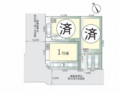 【区画図】 | 【仲介手数料０円】茅ヶ崎市室田２期　新築一戸建て　1号棟　全3棟 | 茅ヶ崎市室田２期　新築一戸建て　全3棟