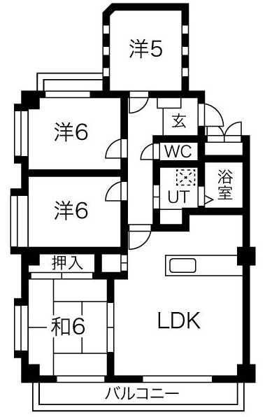 キャトルセゾン藤が丘の間取り