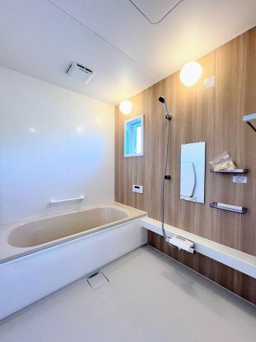 河北町谷地東712-1　中古住宅の浴室|新品のお風呂に交換済みです。毎日のお風呂タイムを快適にお過ごしいただけます。