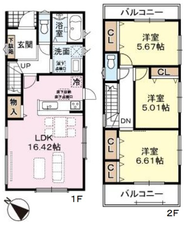 神戸市西区狩場台1丁目の間取り