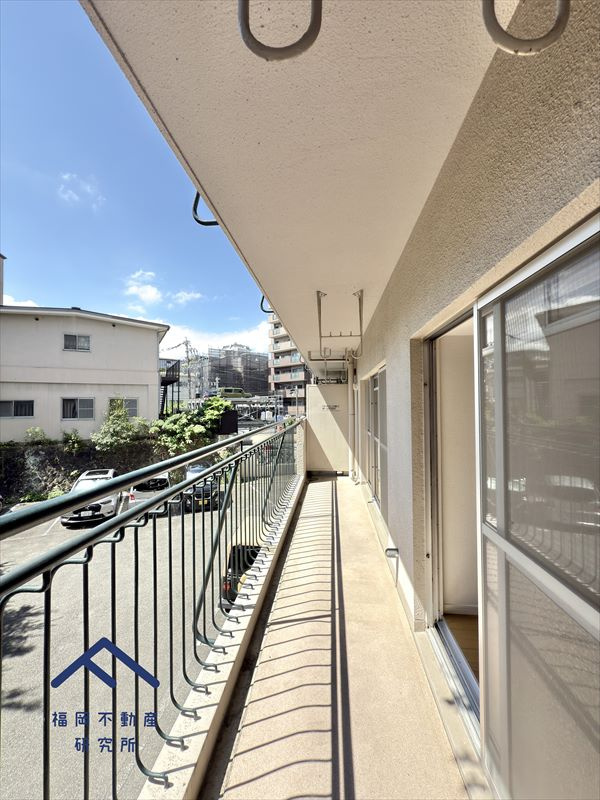 大濠ハイツのバルコニー