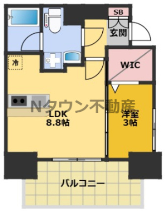 【間取り】 | エステムコート名古屋新栄Ⅵ アートテラス | 間取り図です