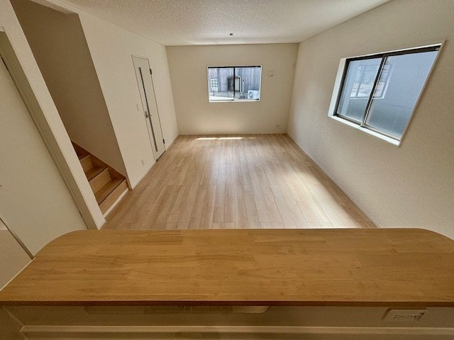 久留米市国分町の新築一戸建のキッチン|カウンターキッチンは家族との会話も楽しめます