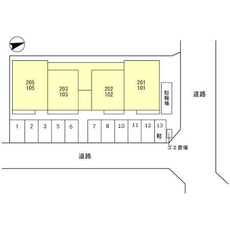 姫路市西今宿６丁目のハイツの駐車場