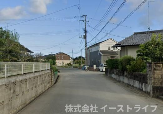 【新築戸建】　いわき市錦町花ノ井第3　長期優良住宅　【限定1棟】の前面道路含む現地写真|南西側6.75ｍ公道