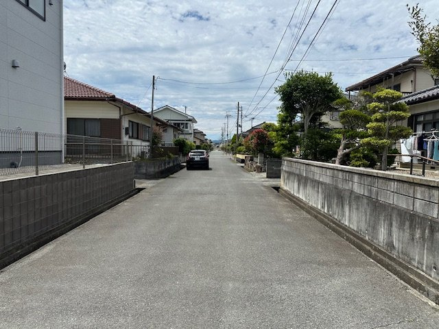 【新築戸建】　いわき市四倉町上仁井田第8　長期優良住宅　【限定1棟】の前面道路含む現地写真|北東側6.0ｍ公道