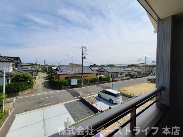 【新築戸建】　いわき市中岡町5丁目第1　全2棟　長期優良住宅の展望|2号棟写真　インナーバルコニーからの眺望です