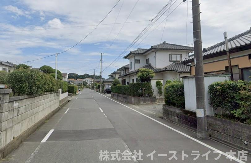 【新築戸建】　いわき市中岡町5丁目第1　全2棟　長期優良住宅の前面道路含む現地写真|南東側8.0ｍ公道