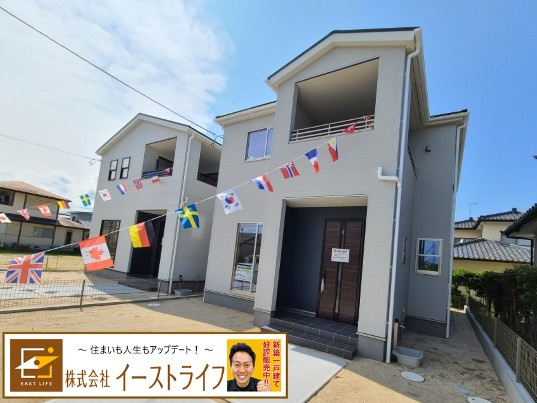 【新築戸建】　いわき市中岡町5丁目第1　全2棟　長期優良住宅　ラスト1棟の外観|1,2号棟外観写真