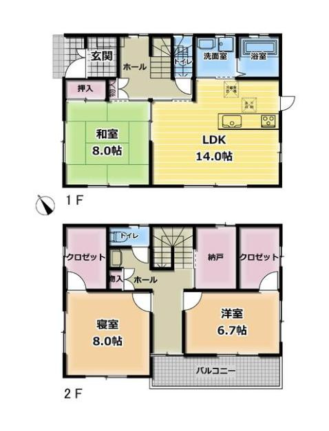 土浦市乙戸南２丁目　中古戸建の間取り