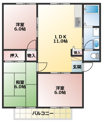 ハートフル２１の間取り