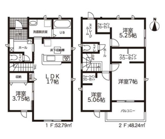 【間取り】 | 【名古屋市北区楠3丁目309-1新築戸建3号棟】✨️仲介手数料無料！✨️楠小学校・楠中学校