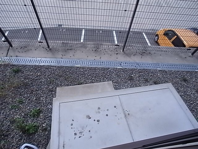 神戸市須磨区車字梨川のアパートのバルコニー