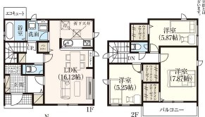 ■□■【錦町花ノ井　4号棟】　生活応援プレゼントキャンペーン実施中！■□■の間取り|4号棟参考プランです。
