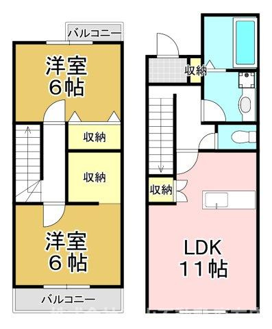 グランスタ馬場山Dコートの間取り