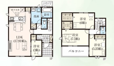 ラスト1棟　◆新生活応援キャンペーン中！　泉もえぎ台　2号棟　オール電化新築建売住宅☆・。の間取り|2号棟間取図です。
