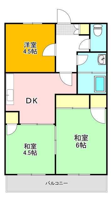 直方市大字植木のアパートの間取り
