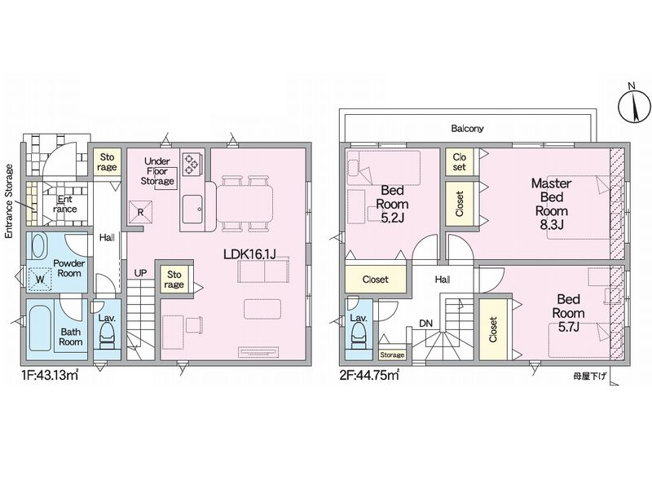 【間取り】 | 山科区北花山市田町　新築戸建