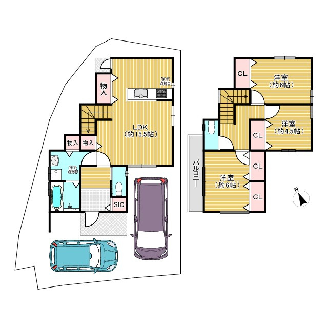 乙訓郡大山崎町円明寺鳥居前の間取り|【四辻の家/長期優良住宅】～大山崎町鳥居前～全14区画  14号地
モデルルーム