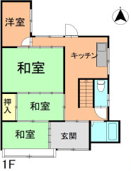 大津市栄町の事務所の間取り
