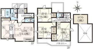 【間取り】 | 小平市仲町8期　全1棟　 | 小平市仲町8期　全1棟　