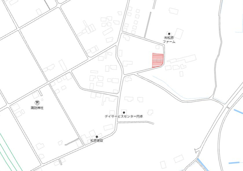 都城市野々美谷町の売地の土地図