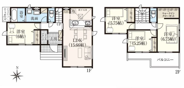 ◇泉町下川　3期　全5棟　3号棟　ご成約にて豪華プレゼントキャンペーン中◇の間取り|3号棟間取図です。