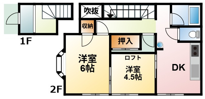 中村アパートの間取り